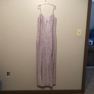 Silver Glittery Prom Dress.